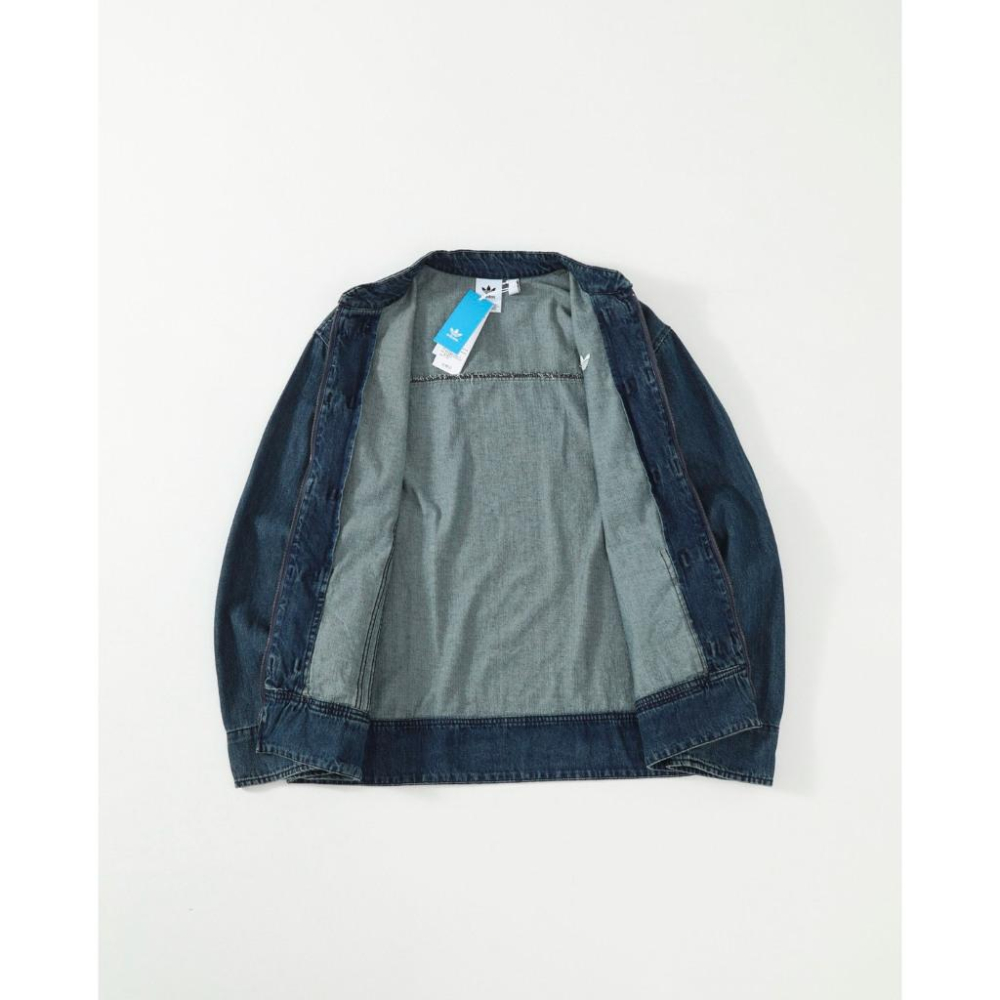 【LUNA-K】adidas 25年新款中式盤扣唐裝水洗牛仔風牛仔外套 深藍 黑灰＊S-XL。C51018-細節圖9