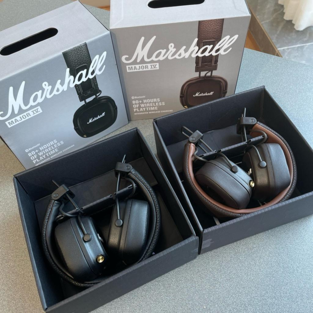 【LUNA-K】Marshall Major IV 經典頭戴式藍芽耳機 黑色 棕色。S50707-細節圖5