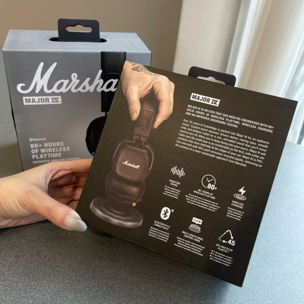 【LUNA-K】Marshall Major IV 經典頭戴式藍芽耳機 黑色 棕色。S50707-細節圖6