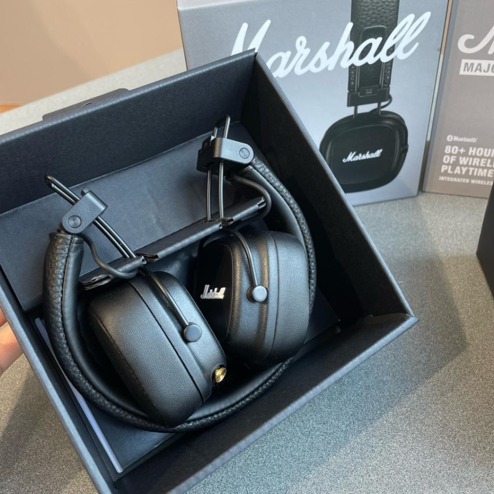 【LUNA-K】Marshall Major IV 經典頭戴式藍芽耳機 黑色 棕色。S50707-細節圖8