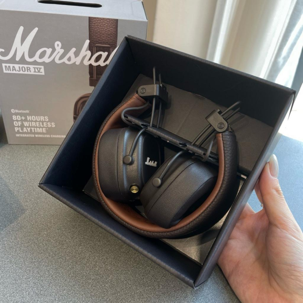 【LUNA-K】Marshall Major IV 經典頭戴式藍芽耳機 黑色 棕色。S50707-細節圖9