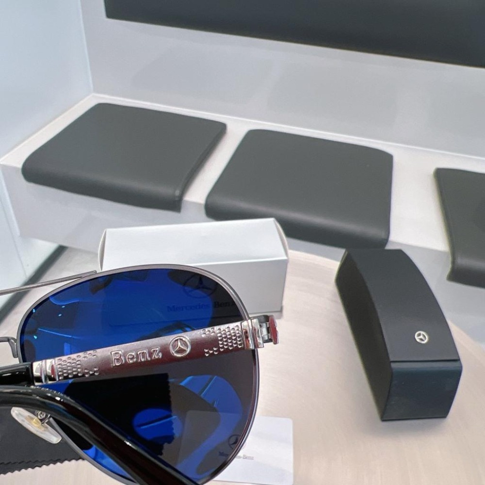 【LUNA-K】BENZ 賓士 鈦金屬偏光太陽眼鏡 深藍色。E50409-細節圖5