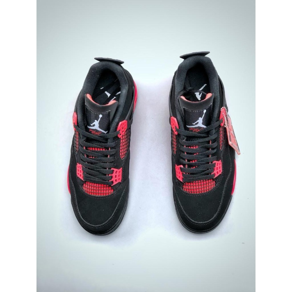 【LUNA-K】NIke Air Jordan 4 Retro 黑紅色籃球鞋＊US 5~14。A50414-細節圖3