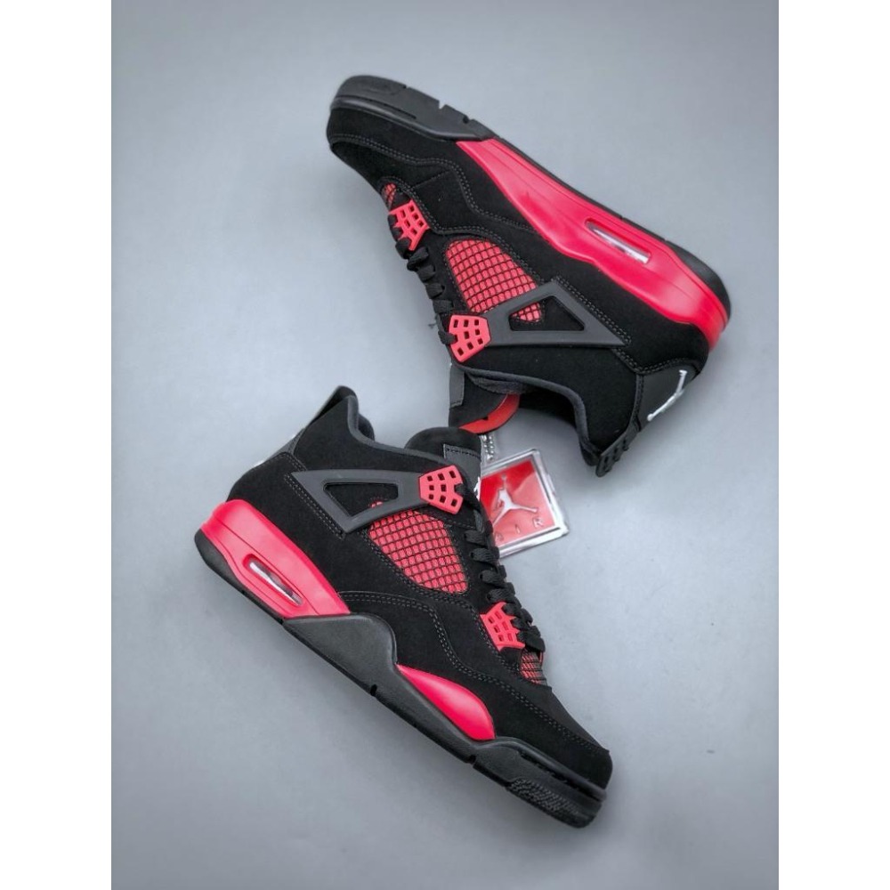 【LUNA-K】NIke Air Jordan 4 Retro 黑紅色籃球鞋＊US 5~14。A50414-細節圖6