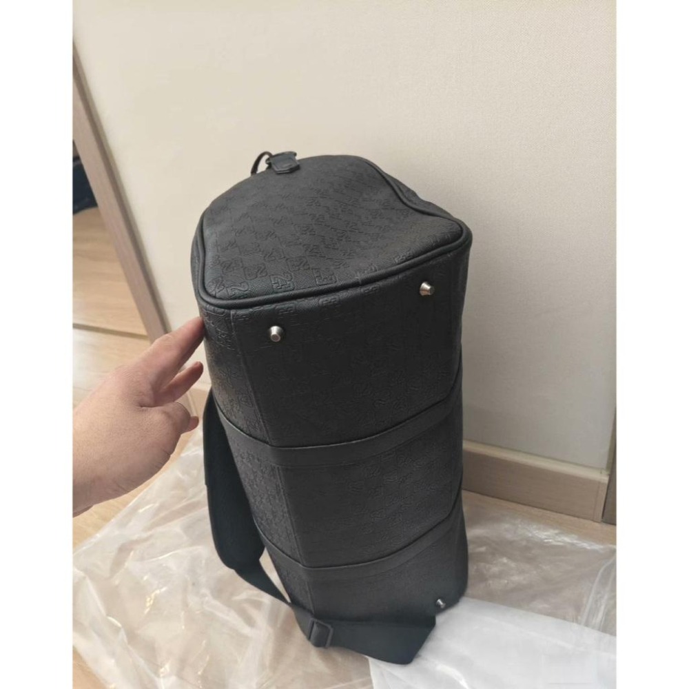 【LUNA-K】Air Jordan 25年新款合成皮革單肩包 斜跨包 黑色＊20x47x26cm。B50501-細節圖5