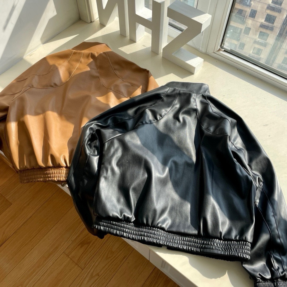 【LUNA-K】adidas orginals 美式復古皮衣外套 黑色 棕色＊S-2XL。C51131-細節圖8