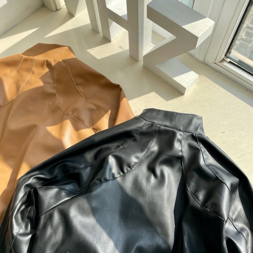 【LUNA-K】adidas orginals 美式復古皮衣外套 黑色 棕色＊S-2XL。C51131-細節圖9