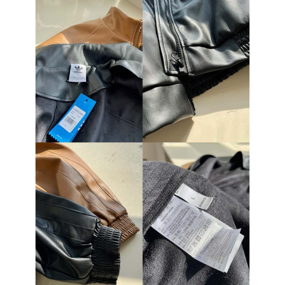 【LUNA-K】adidas orginals 美式復古皮衣外套 黑色 棕色＊S-2XL。C51131-細節圖10