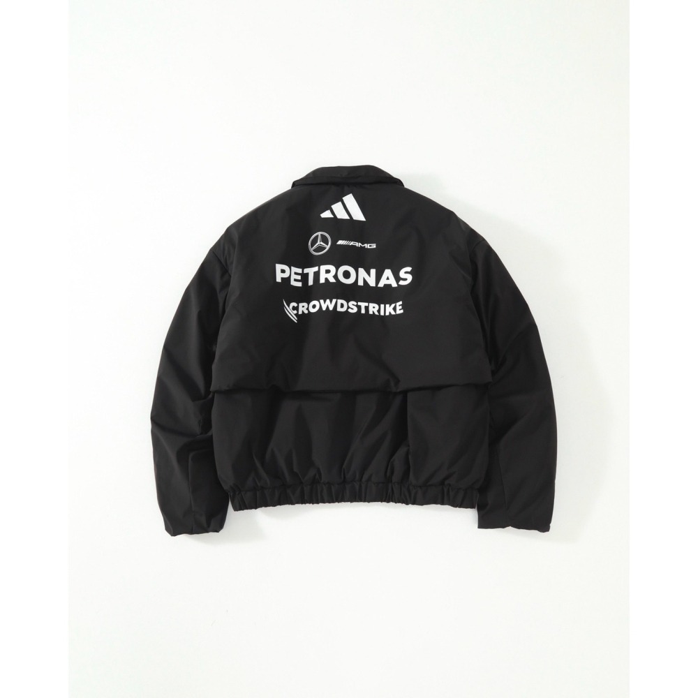 【最後一件】adidas x MERCEDES-AMG 聯名款輕羽絨拉鍊夾克外套 黑色＊S號。C51132-細節圖2