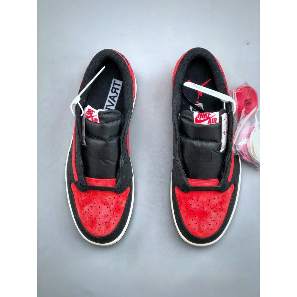 【LUNA-K】Air Jordan x Travis Scott 黑紅運動滑板鞋＊US 5.5~12.5。A51109-細節圖5