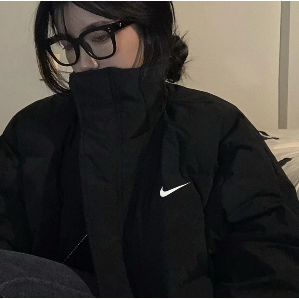 【LUNA-K】Nike 經典款冬季防風防水羽絨棉服外套 黑色＊M-3XL。C51136-細節圖2