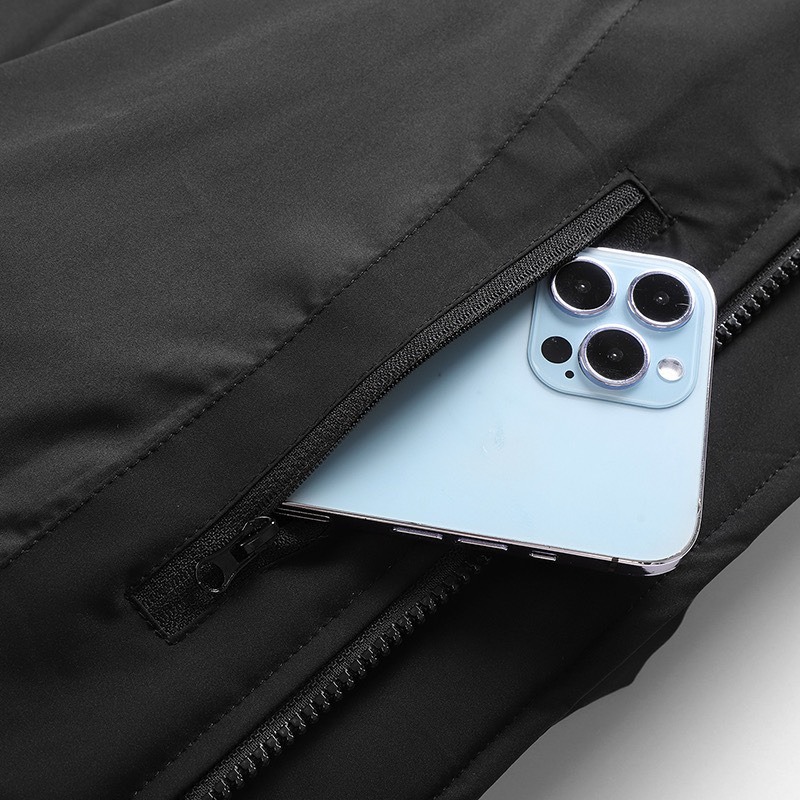 【LUNA-K】adidas 冬季新款刺繡小標羽絨棉服外套 黑色 米白色＊M-3XL。C51138-細節圖6