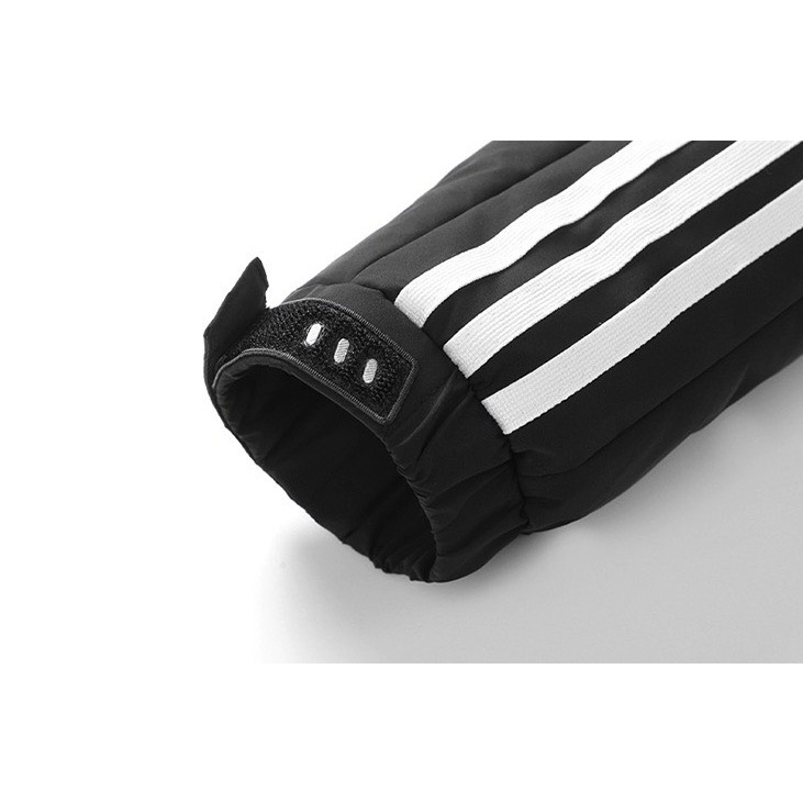 【LUNA-K】adidas 冬季新款刺繡小標羽絨棉服外套 黑色 米白色＊M-3XL。C51138-細節圖8