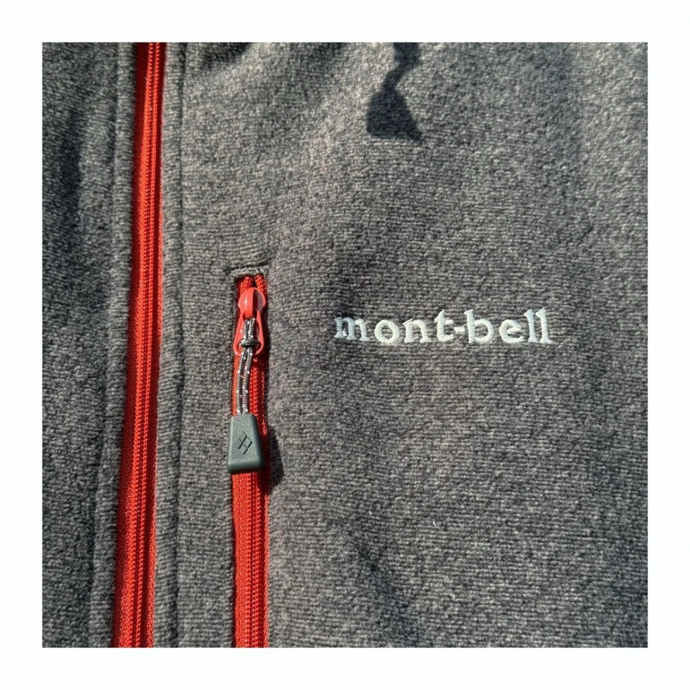 【LUNA-K】Mont-bell 半拉鍊套頭保暖抓絨衣 黃色 灰色 藏青 橘紅＊S-XL。C51202-細節圖8