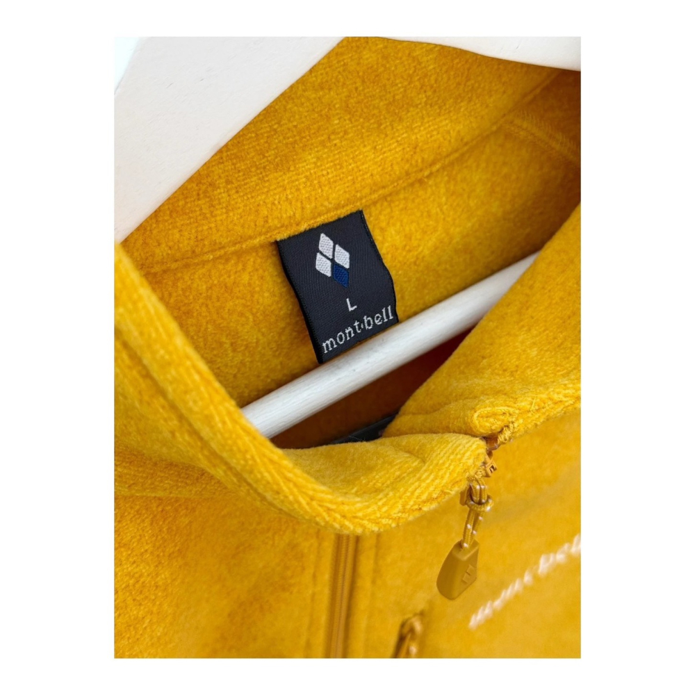 【LUNA-K】Mont-bell 半拉鍊套頭保暖抓絨衣 黃色 灰色 藏青 橘紅＊S-XL。C51202-細節圖9