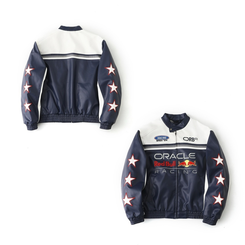 【LUNA-K】Hollister x Red Bull 聯名款潮流內里夾棉防風保暖皮衣外套＊S-XL。51204A-細節圖2