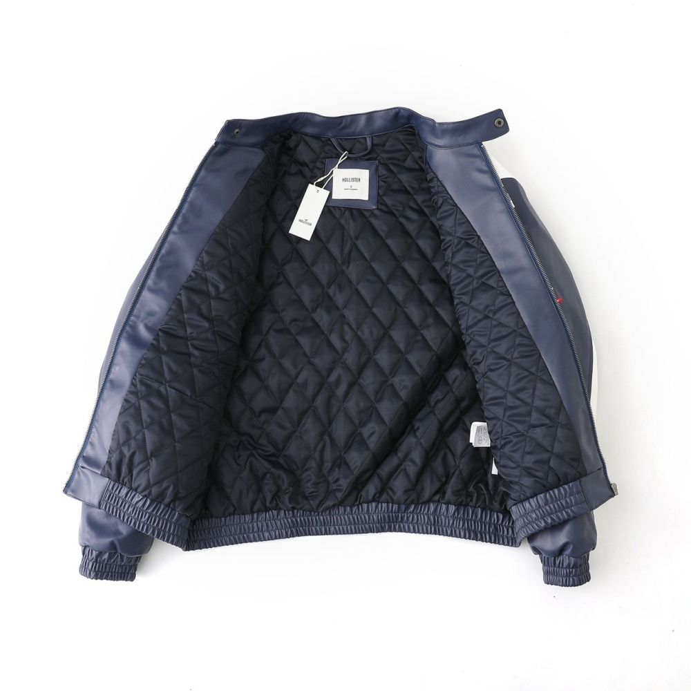 【LUNA-K】Hollister x Red Bull 聯名款潮流內里夾棉防風保暖皮衣外套＊S-XL。51204A-細節圖3