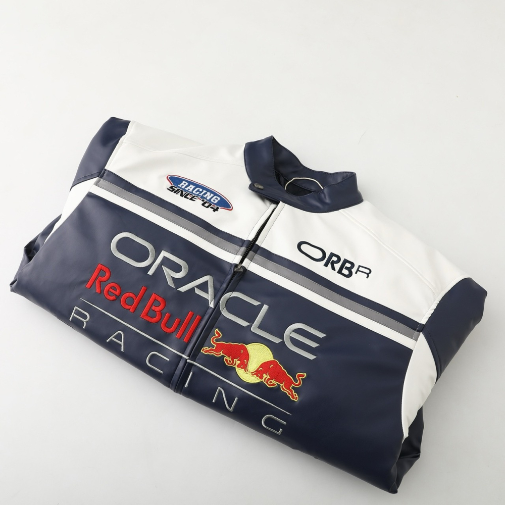 【LUNA-K】Hollister x Red Bull 聯名款潮流內里夾棉防風保暖皮衣外套＊S-XL。51204A-細節圖4