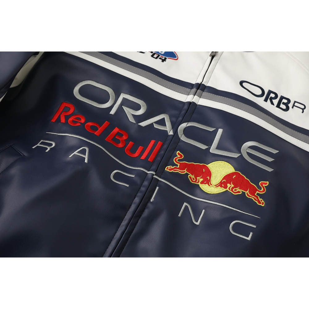 【LUNA-K】Hollister x Red Bull 聯名款潮流內里夾棉防風保暖皮衣外套＊S-XL。51204A-細節圖6
