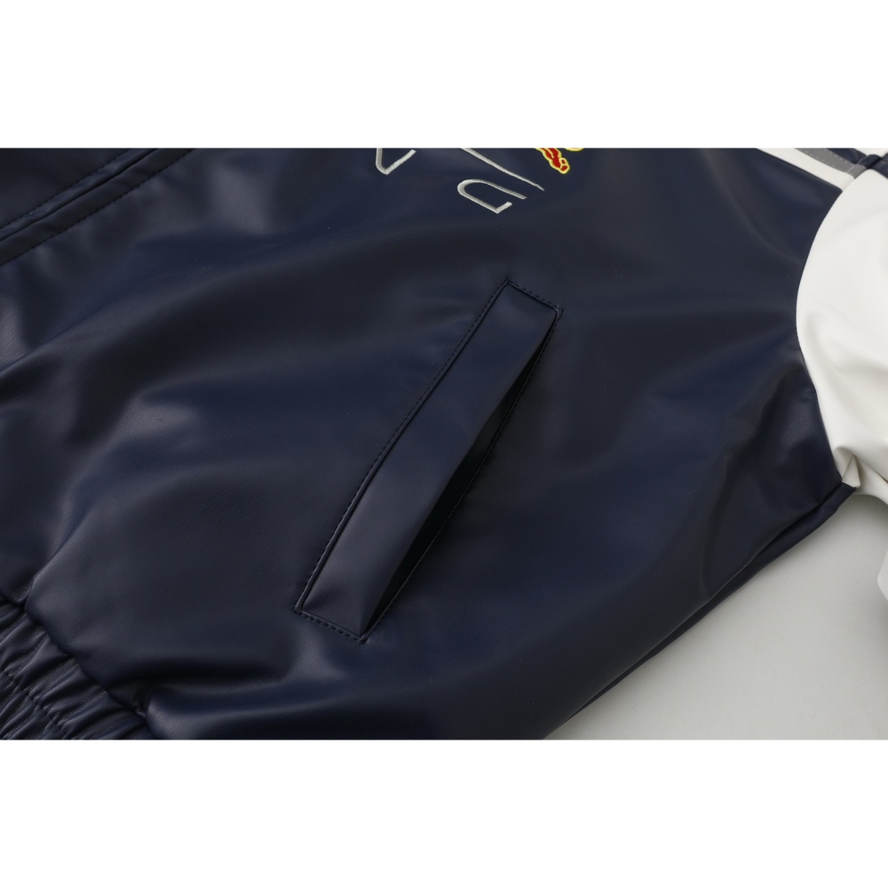 【LUNA-K】Hollister x Red Bull 聯名款潮流內里夾棉防風保暖皮衣外套＊S-XL。51204A-細節圖7