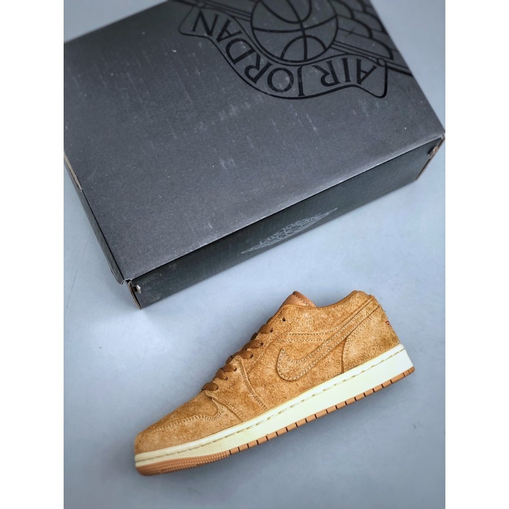 【LUNA-K】Air Jordan 1 Low 亞麻棕低筒休閒運動滑板鞋＊US 5.5~12。A51204-細節圖3