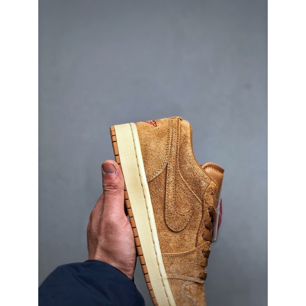 【LUNA-K】Air Jordan 1 Low 亞麻棕低筒休閒運動滑板鞋＊US 5.5~12。A51204-細節圖6