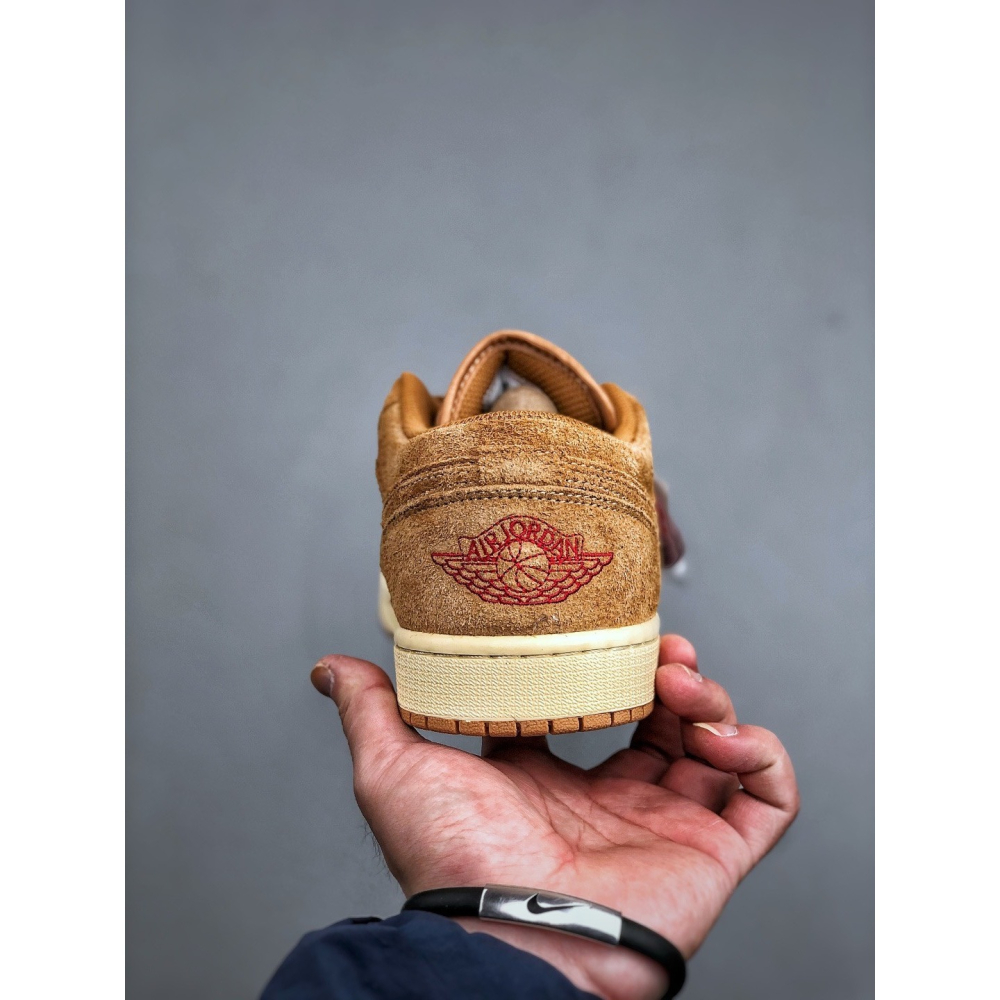 【LUNA-K】Air Jordan 1 Low 亞麻棕低筒休閒運動滑板鞋＊US 5.5~12。A51204-細節圖7