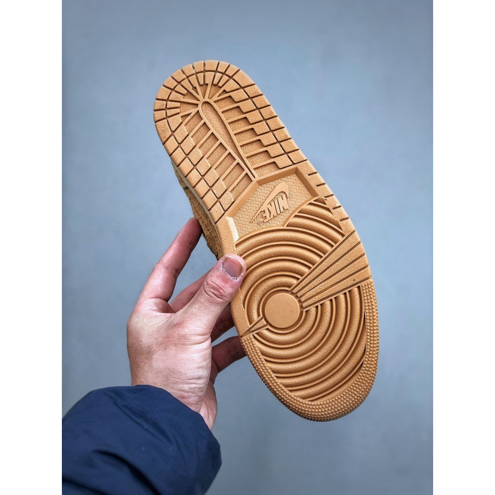 【LUNA-K】Air Jordan 1 Low 亞麻棕低筒休閒運動滑板鞋＊US 5.5~12。A51204-細節圖8