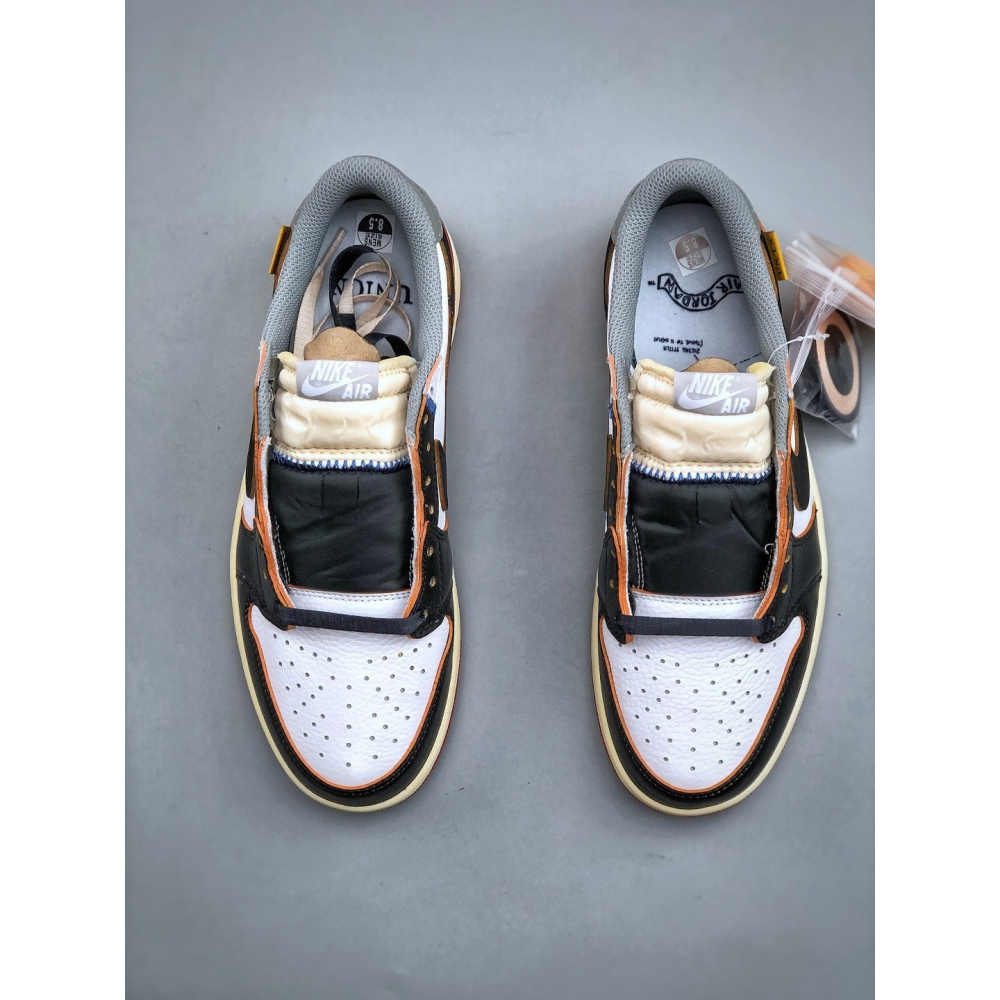 【LUNA-K】Air Jordan 1 Retro Low 黑白紅低筒休閒運動滑板鞋＊US 5.5~12。A51208-細節圖5