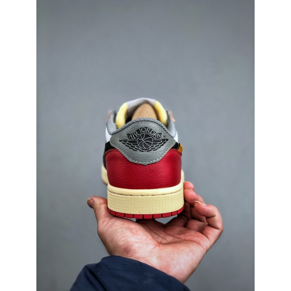 【LUNA-K】Air Jordan 1 Retro Low 黑白紅低筒休閒運動滑板鞋＊US 5.5~12。A51208-細節圖7