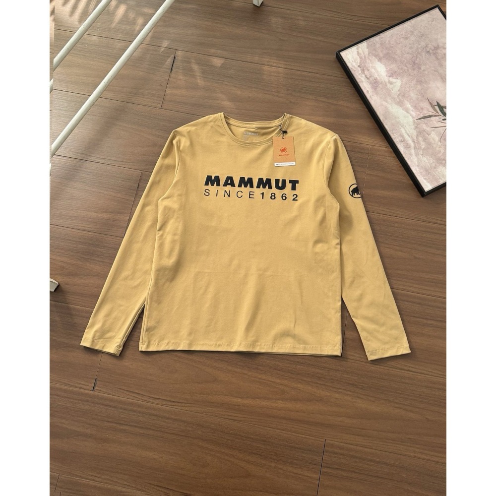 【LUNA-K】MAMMUT 猛瑪象秋款戶外休閒棉質長袖T 黑色 淺綠 黃色 螢光綠 ＊M-3XL。C60903-細節圖6