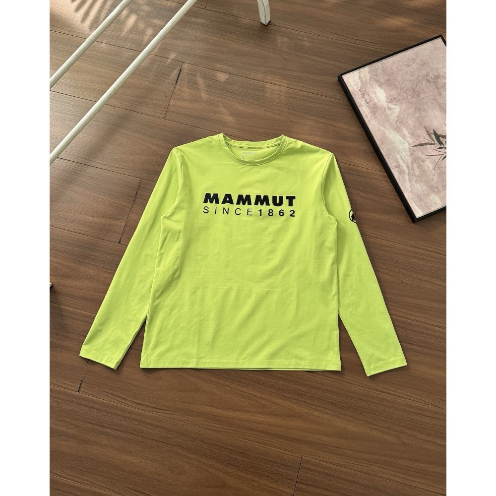 【LUNA-K】MAMMUT 猛瑪象秋款戶外休閒棉質長袖T 黑色 淺綠 黃色 螢光綠 ＊M-3XL。C60903-規格圖9