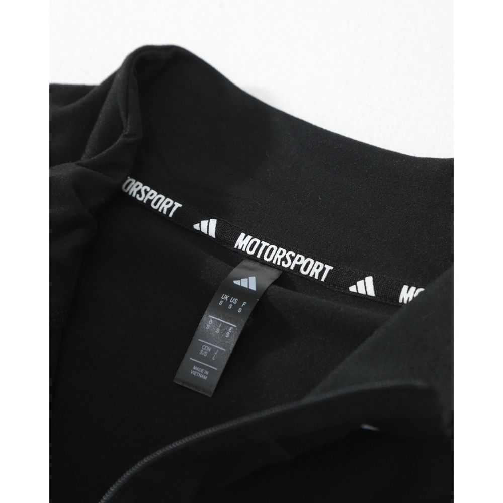 【LUNA-K】adidas x MERCEDES-AMG 聯名款半拉鍊V領長袖T 黑色＊S-XL。C60910-細節圖9
