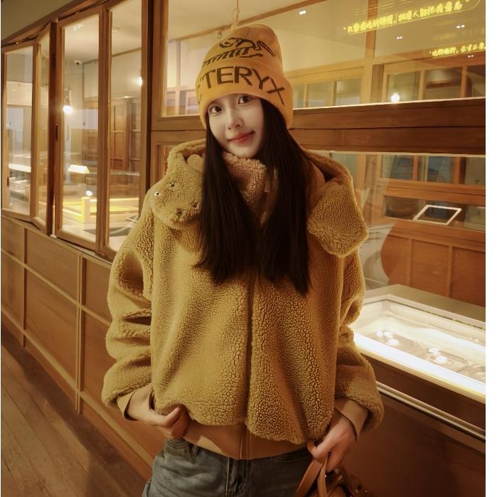 【玩衣櫥】alo yoga 秋冬刷毛絨外套 米白 黑 卡其＊S~L。51062A-細節圖2