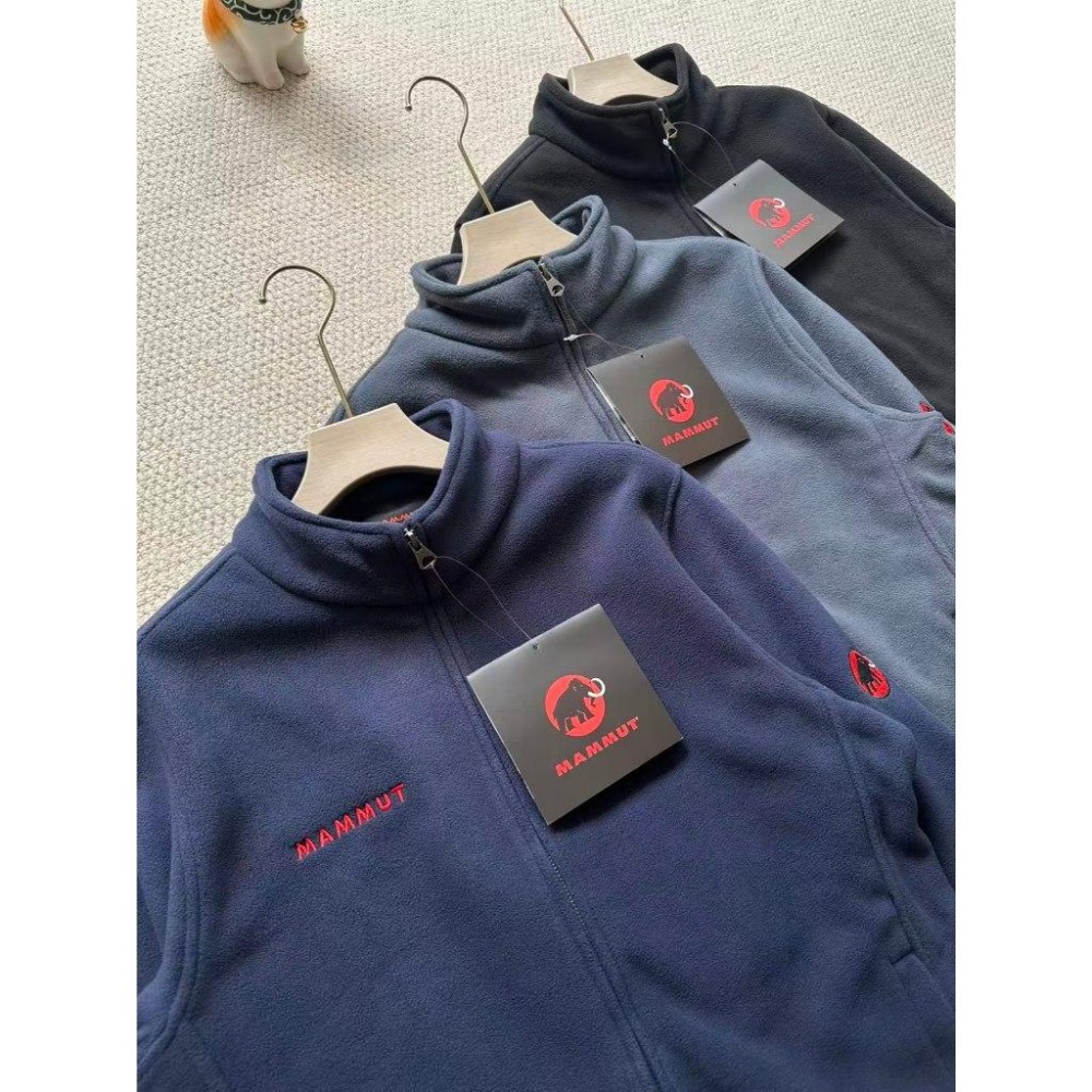 【玩衣櫥】MAMMUT 猛瑪象 立領開衫外套 黑色 藏青 灰色＊M~3XL。51095A-細節圖7