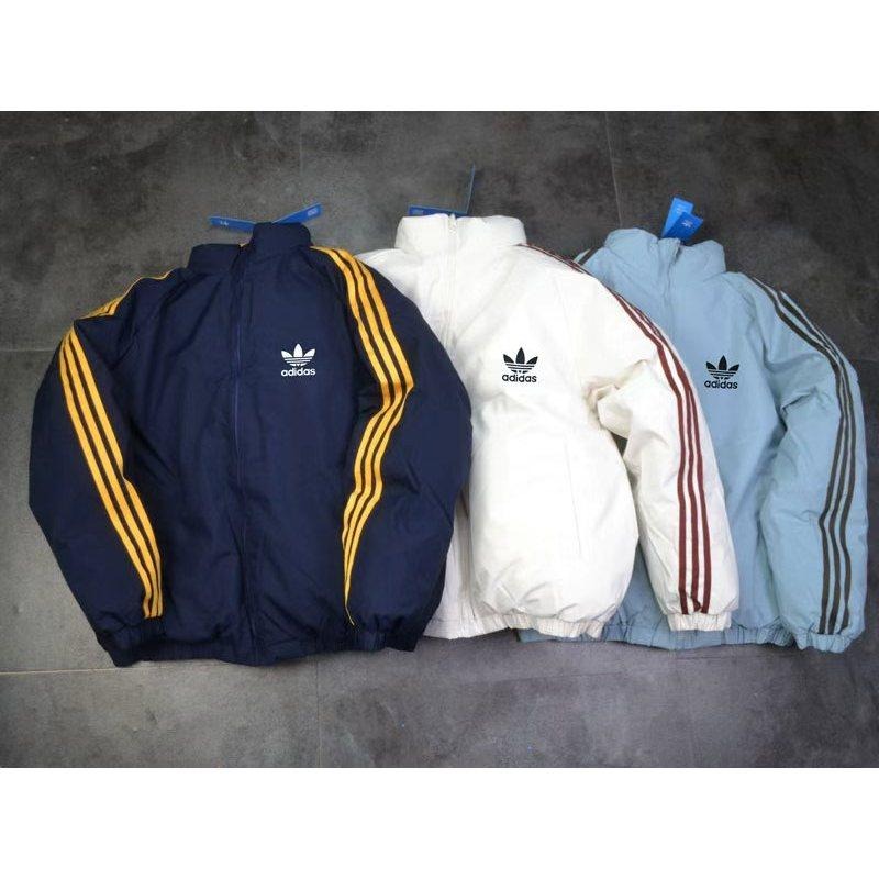 【玩衣櫥】Adidas orginal 三葉草 雙面穿防風防潑水外套 黑 藏青 米白 湖藍＊M~3XL。51060A-細節圖5