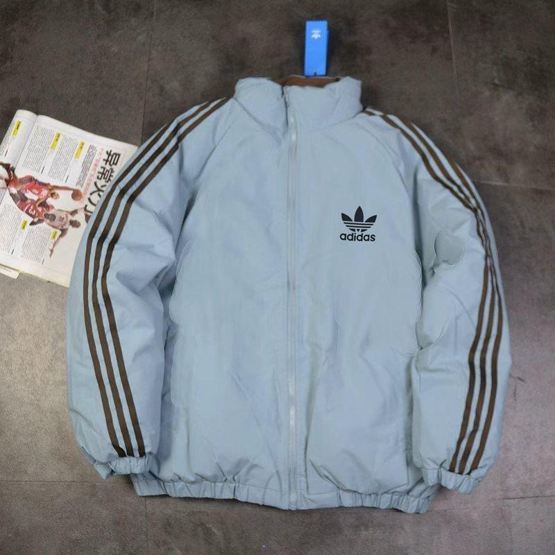 【玩衣櫥】Adidas orginal 三葉草 雙面穿防風防潑水外套 黑 藏青 米白 湖藍＊M~3XL。51060A-細節圖6