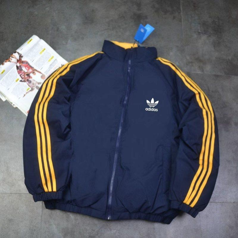 【玩衣櫥】Adidas orginal 三葉草 雙面穿防風防潑水外套 黑 藏青 米白 湖藍＊M~3XL。51060A-細節圖8