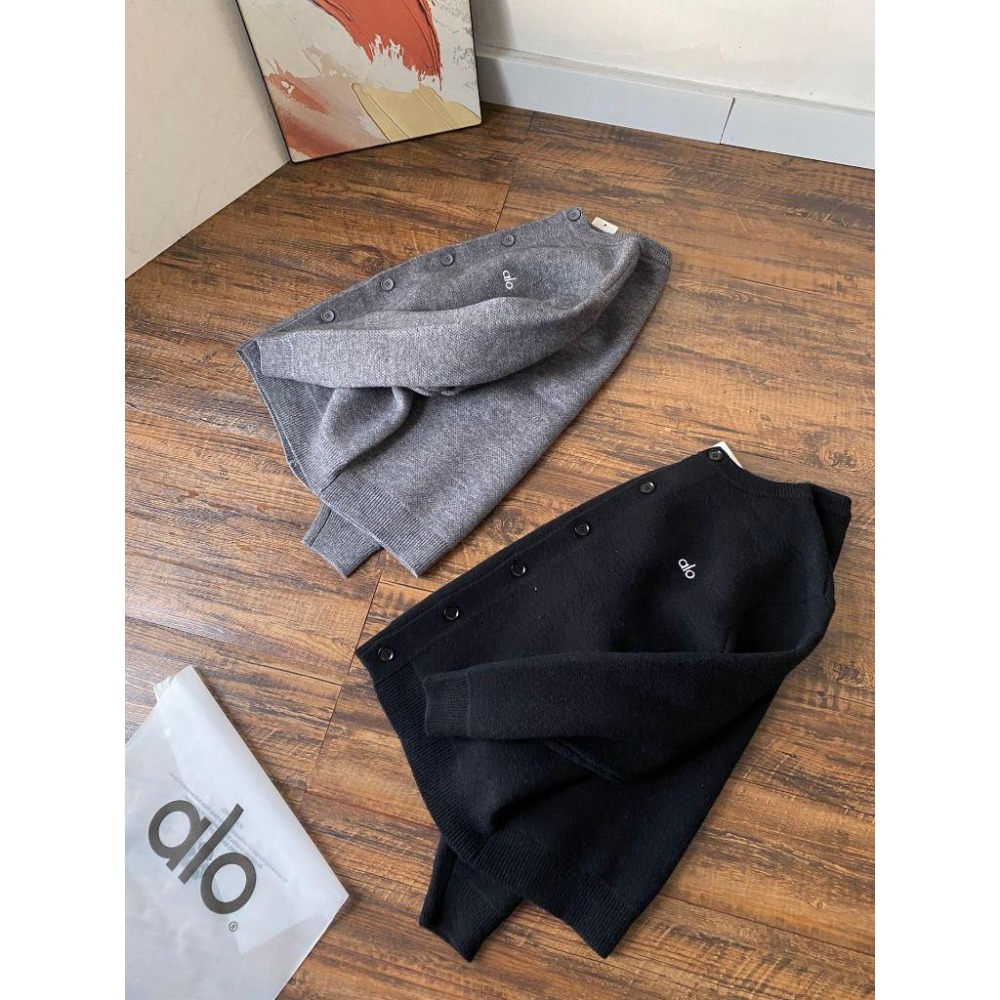 【玩衣櫥】alo yoga 針織開衫 男款 黑色 灰色＊M~2XL。50962A-細節圖4