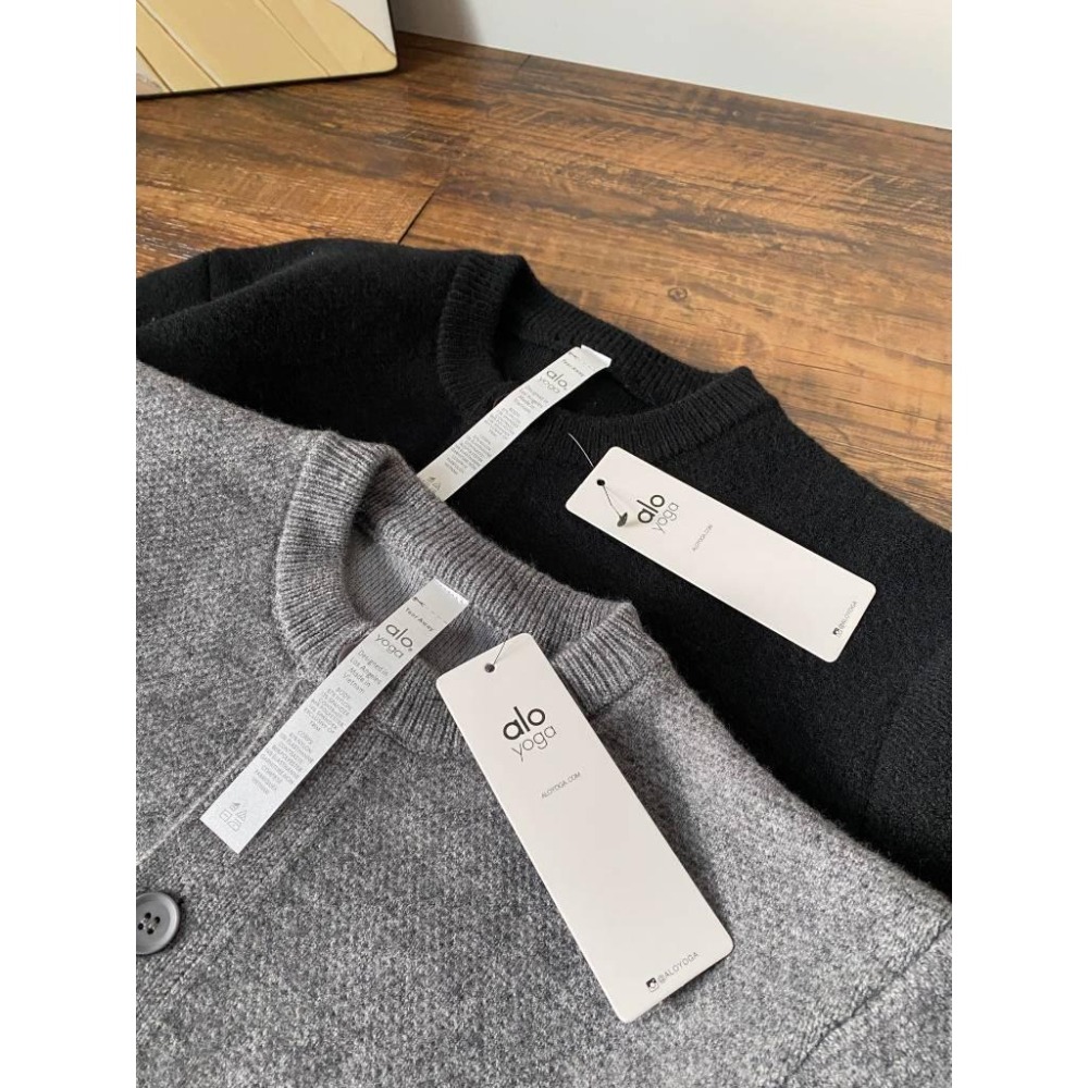 【玩衣櫥】alo yoga 針織開衫 男款 黑色 灰色＊M~2XL。50962A-細節圖8