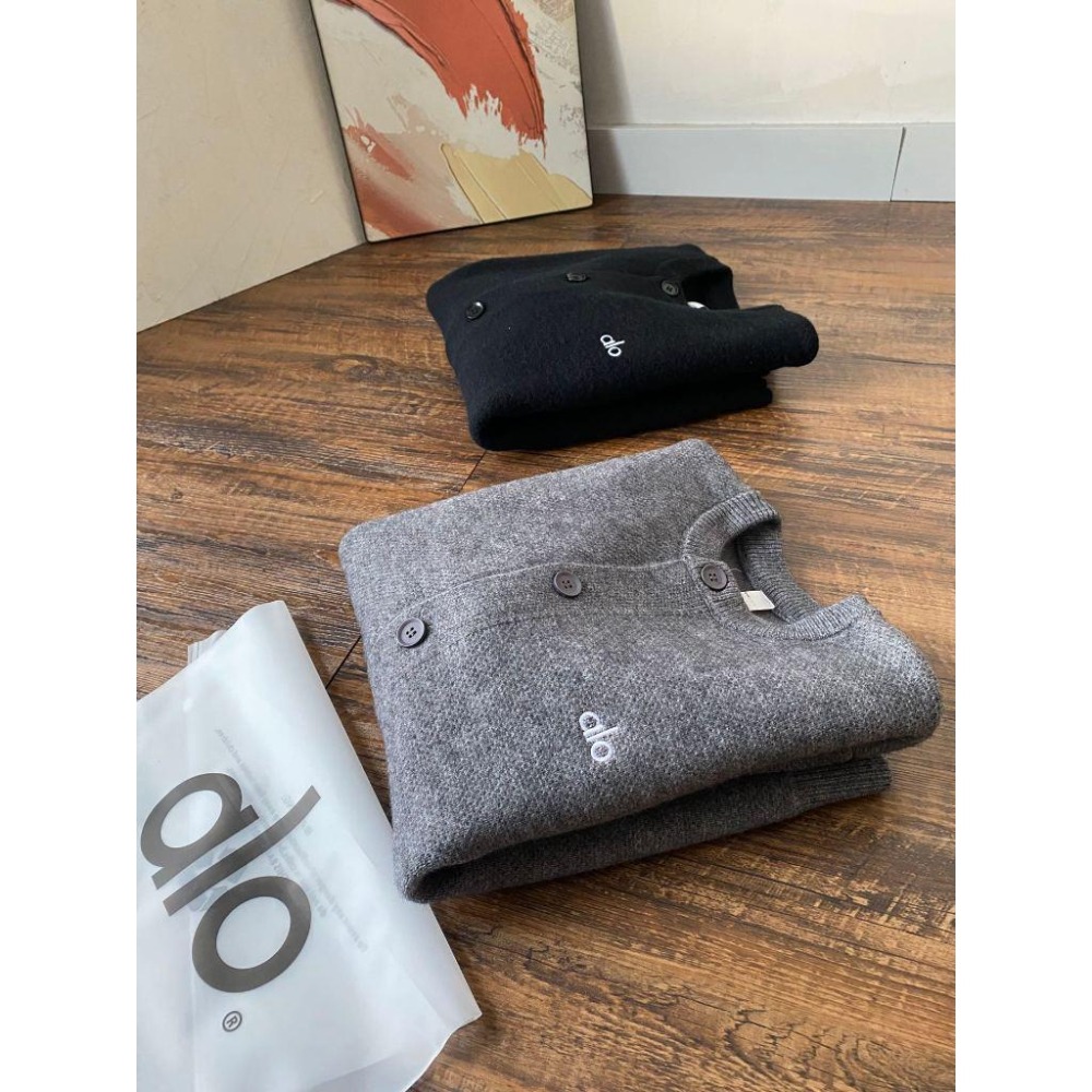 【玩衣櫥】alo yoga 針織開衫 男款 黑色 灰色＊M~2XL。50962A-細節圖9