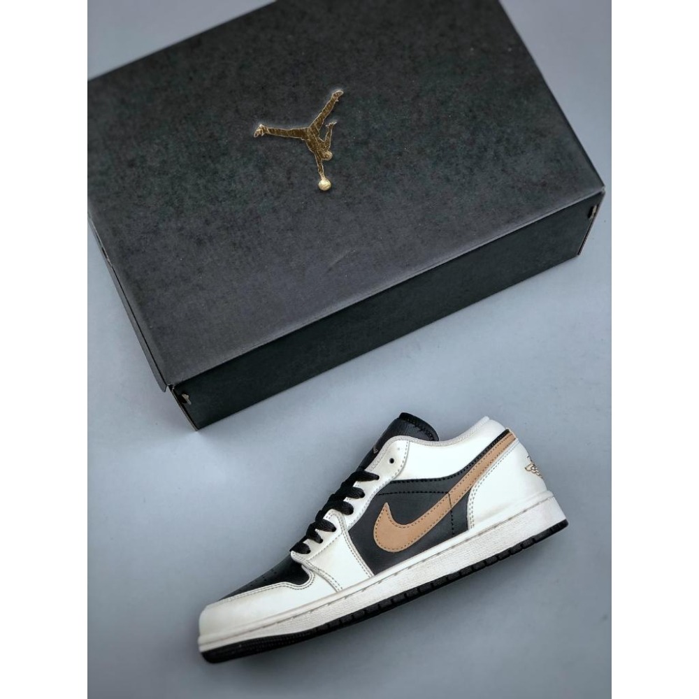 【玩衣櫥】AIR JORDAN 1 LOW 黑白金勾配色＊36~46。50882D-細節圖6