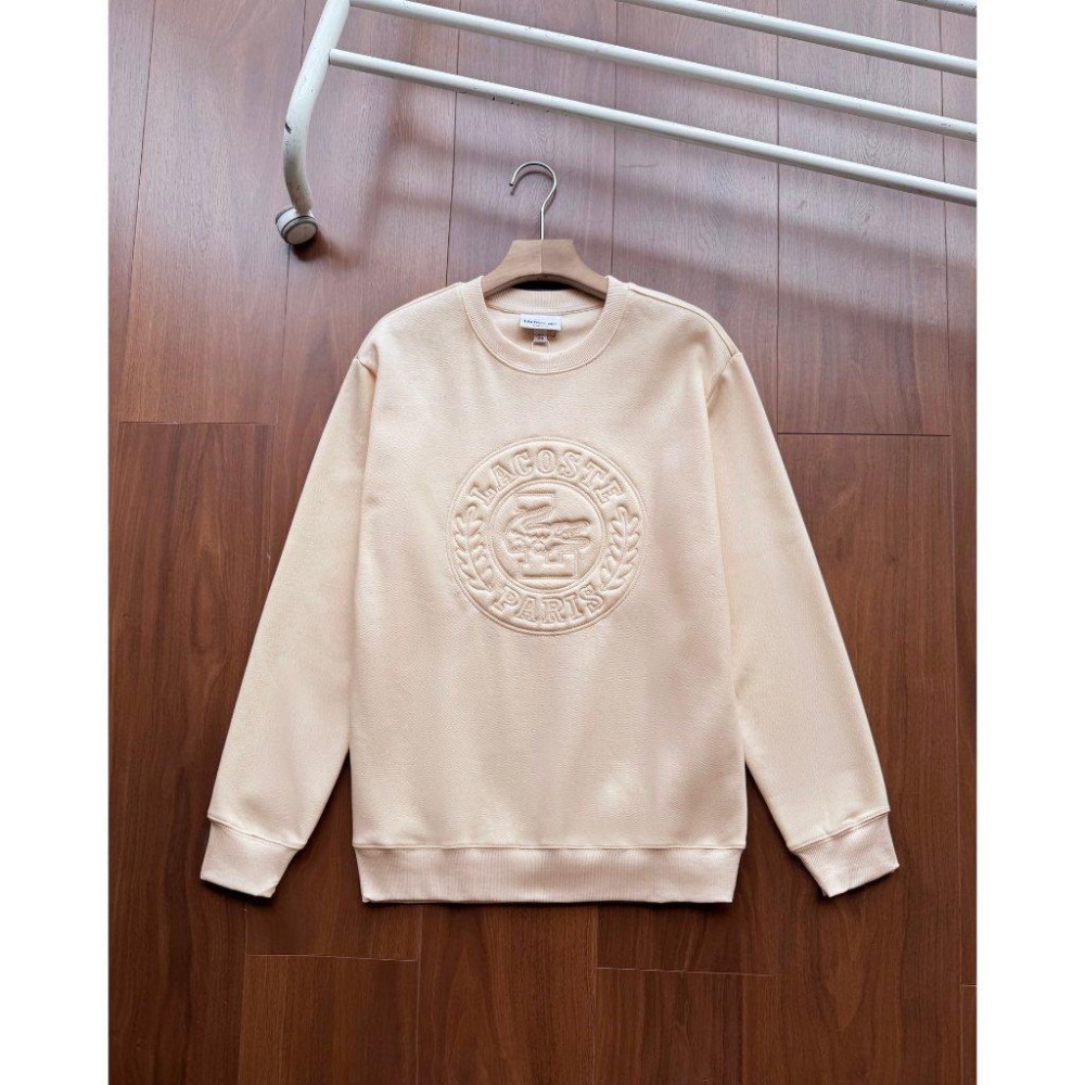 【玩衣櫥】Lecoste 休閒大學T恤男款 米白 軍綠＊M~2XL。51099A-細節圖7