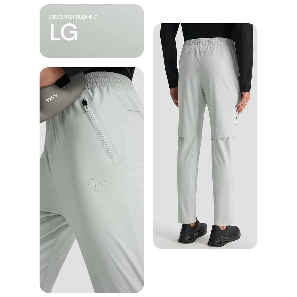 【玩衣櫥】DESCENTE 透氣防潑水運動長褲 黑色 灰色＊M~3XL。50993C-細節圖4