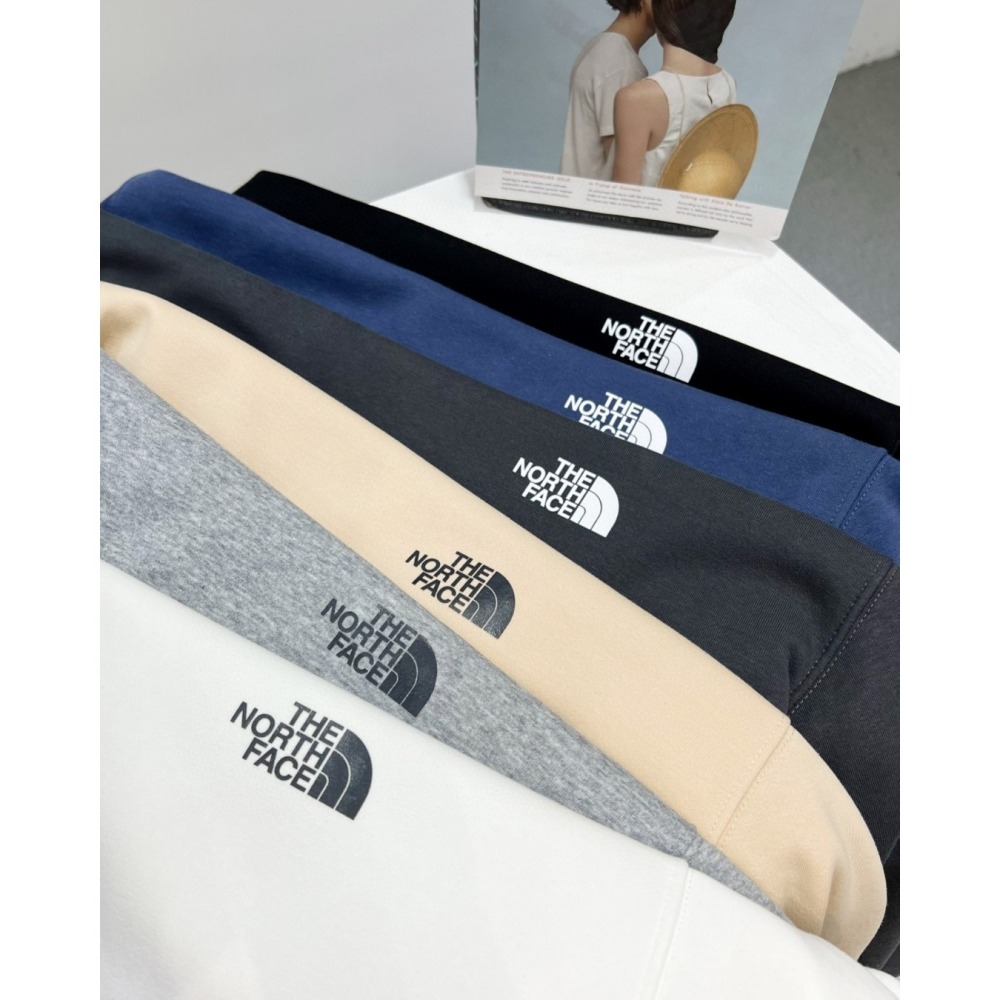 【玩衣櫥】THE NORTH FACE 圓領長T恤 白色 灰色 米色 深灰色 藏青 黑色＊M~3XL。50861A-細節圖3