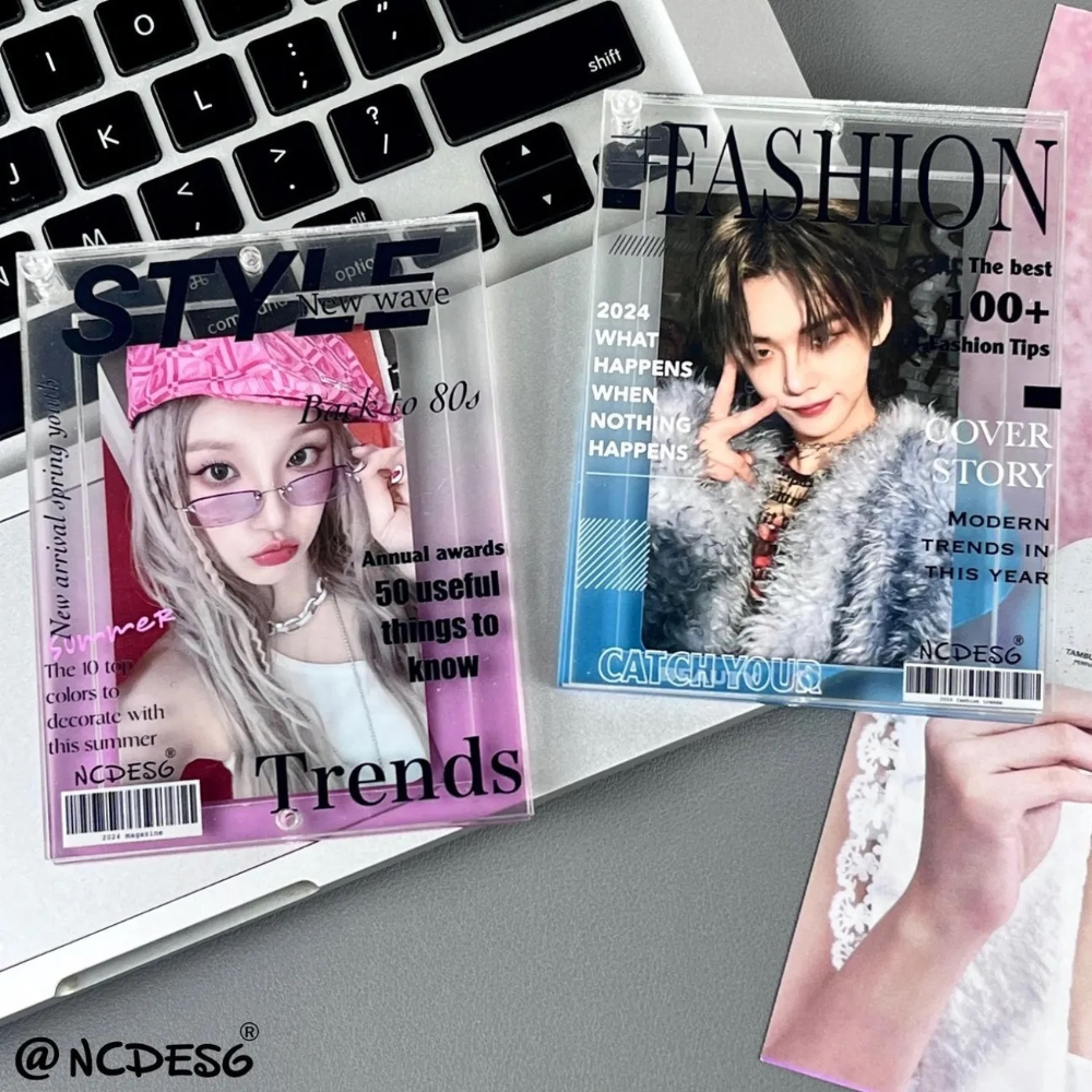 現貨✨ 【漸變色雜誌風小卡磚】 粉/藍 11x8.3cm/厚4mm-細節圖2