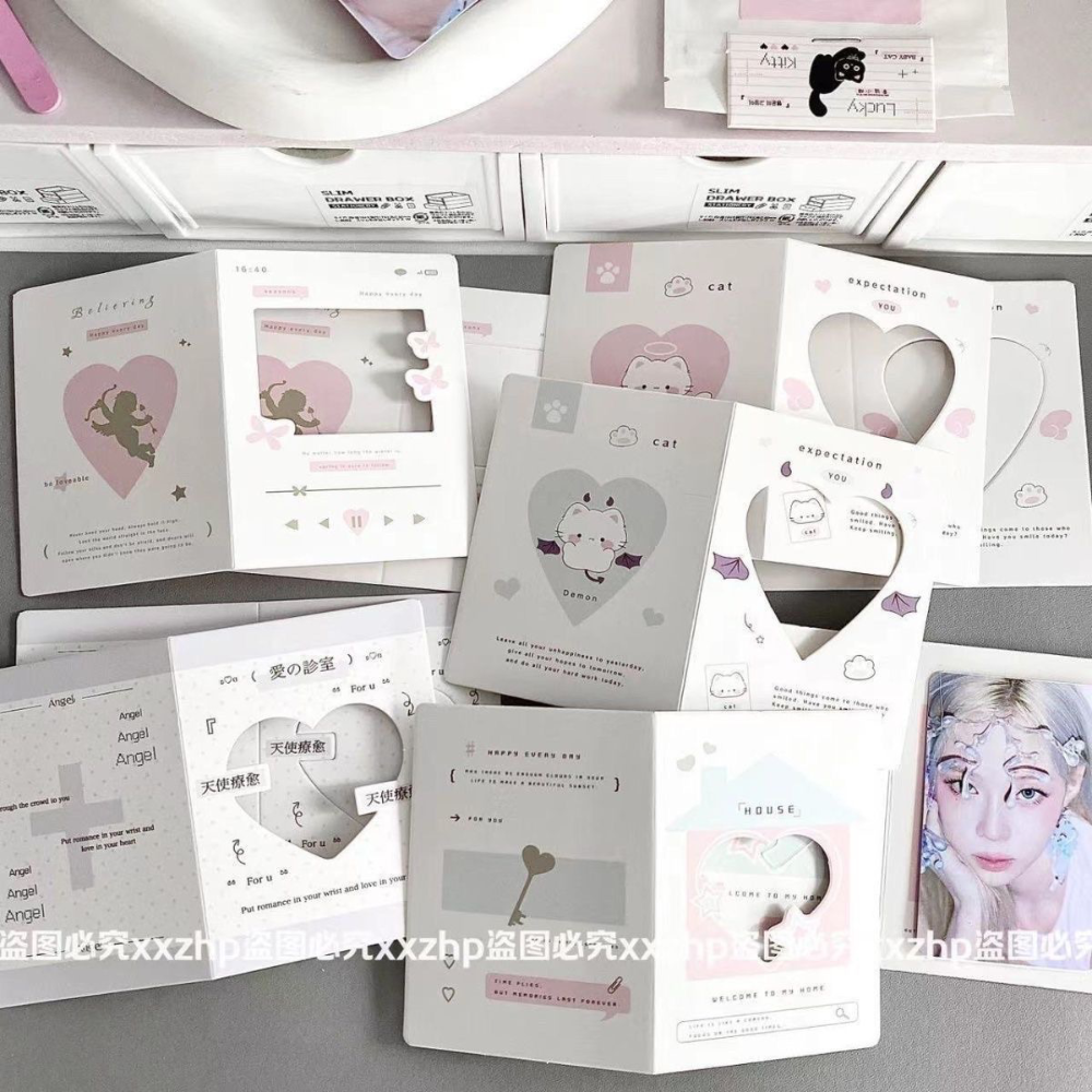 現貨✨【亞比天使貓貓 迷你對折頁7.5x10cm】 隨心配10/20/30入-規格圖2