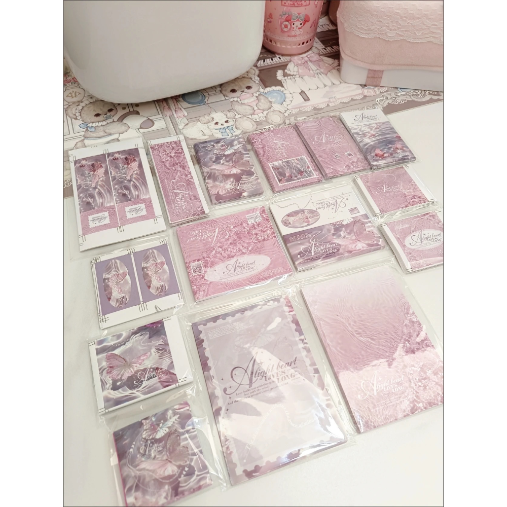 現貨✨ 【文創Set．原創高級灰紫粉】 夏日文靜-規格圖1