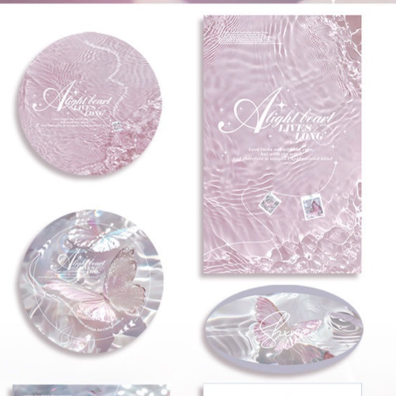 5cm貼紙組5款(圓+方+橢圓貼）