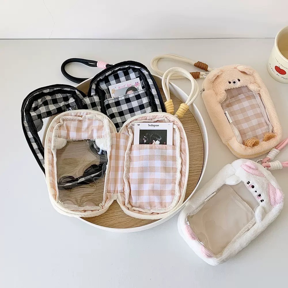 現貨速出🚚『毛絨．造型娃包』⋯ 15cm娃可裝！動物造型收納娃包 （含手繩）19x11x5cm-細節圖3